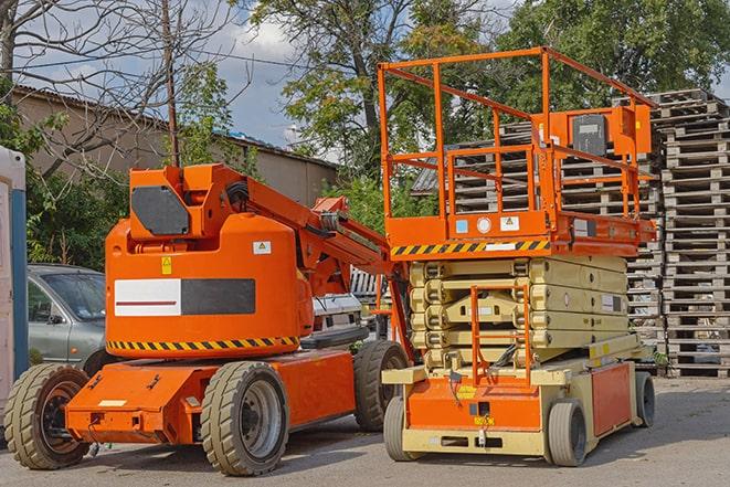 busy warehouse with forklifts in motion in Beaumont